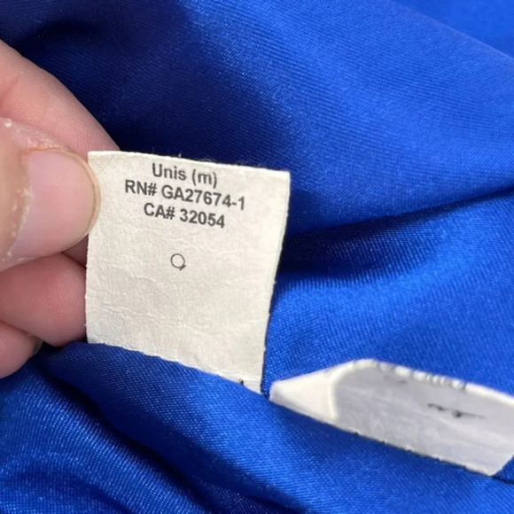 Anthropologie Eva Franco Pencil Skirt 10 Blue Tie Dye Pleated Front Casual Boho - Picture 8 of 9